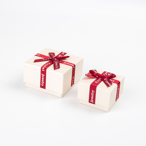 Custom Luxury Earrings Necklace Ring Box Paper Cardboard Box for Jewelry Packaging Jewelry Ribbon Gift Box