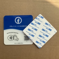 Plaque NFC RFID personnalisée en époxy/acrylique/PVC 13,56 MHz étanche pour suivi et avis
