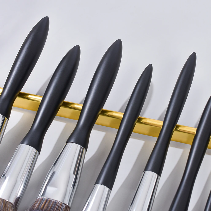 Professional Kabuki Flat Brush Set Custom Logo 16Pcs High Quality Liquid Foundation Makeup Brush ...