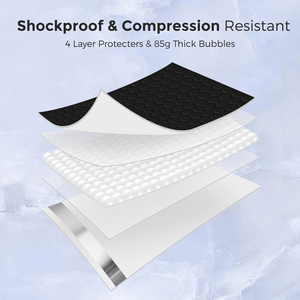 Confezione da 25 confezioni da 10x13 <span class=keywords><strong>buste</strong></span> imbottite <span class=keywords><strong>in</strong></span> <span class=keywords><strong>plastica</strong></span> nera a bolle impermeabili <span class=keywords><strong>in</strong></span> PE con <span class=keywords><strong>grandi</strong></span> custodie a bolle ammortizzanti - Product Image 4