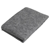 Sous-couche de tapis en feutre non tissé 100 % polyester gris uni de 1 mm personnalisable, teinte, avec colle antidérapante pour la face inférieure