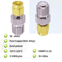 Adaptador coaxial SMA macho a F hembra conector coaxial RF para antenas de Radio Digital FM/AM/DAB transmisión Radio TV Cámara WiFi