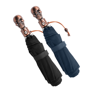 <span class=keywords><strong>Parapluie</strong></span> <span class=keywords><strong>de</strong></span> voyage pliable à 3 sections - <span class=keywords><strong>Parapluie</strong></span> coupe-vent à ouverture et fermeture automatiques avec poignée personnalisable en forme <span class=keywords><strong>de</strong></span> crâne - Product Image 2