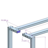 Pieds de table en métal, supports de meubles, base de table en fer avec pieds de nivellement pour bureau et armoire