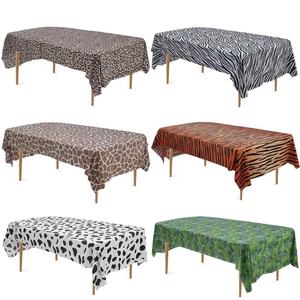 137 _ 274cm foresta giungla stampa animale tovaglia leopardo copertura tavolo per feste di laurea matrimoni celebrazioni di buon compleanno - Product Image 1