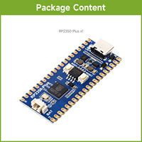 Placa de Desarrollo Waveshare RP2350-Plus, una Placa MCU Tipo Pico de Bajo Costo y Alto Rendimiento Basada en Raspberry Pi Rp2350a de Doble Núcleo