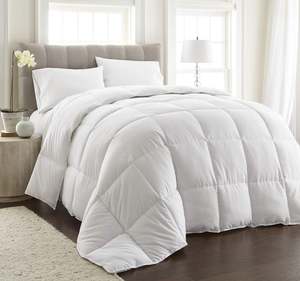 <span class=keywords><strong>Couette</strong></span> alternative à la chaleur légère blanche-Onglets de coin à insertion de <span class=keywords><strong>couette</strong></span> hypoallergénique, bords passepoilés-Que surdimensionné - Product Image 2
