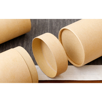 Boîte d'emballage cylindrique en papier kraft écologique pour thé/café/herbes, mini cylindre, petit tambour en papier rond durable