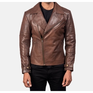 Chaqueta de Cuero Genuino para Hombre, Estilo Moderno, Prenda Exterior de Cuero Real Suave para Viajes Casuales y Uso Diario - Product Image 5