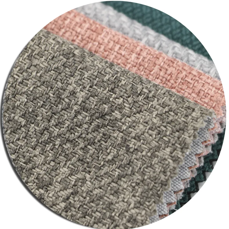 Home Textile New Popular Polyester Herringbone Design Linen Upholstery Fabric Online