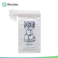 Sacs à glace en plastique LDPE RAYBO 8lb 10lb 11 x 19 pouces avec fermeture à cordon torsadé, sac à glace durable pour glacières