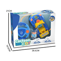 Coche de Policía de Control Remoto de 2 Canales, Juguete de Coche de Control Remoto con Luces Musicales y Volante para Niños Pequeños