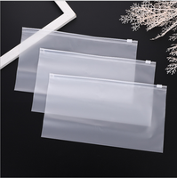 Sac d'emballage pour vêtements en plastique PE/EVA transparent givré avec fermeture éclair personnalisée