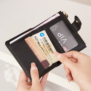 <span class=keywords><strong>Portafoglio</strong></span> da <span class=keywords><strong>donna</strong></span> con chiusura lampo in pelle di colore solido con porta carte di credito da <span class=keywords><strong>donna</strong></span> - Product Image 3