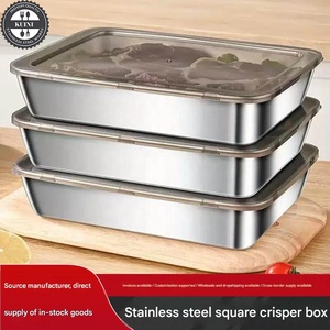 Conteneur <span class=keywords><strong>alimentaire</strong></span> en acier inoxydable <span class=keywords><strong>de</strong></span> 2500 ml avec couvercle, grande boîte <span class=keywords><strong>de</strong></span> rangement hermétique pour la restauration, les plats à emporter, les approvisionnements en gros - Product Image 4