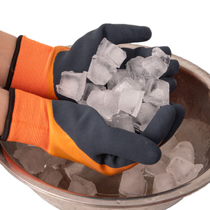 SNELL al por mayor guantes de trabajo al aire libre de invierno de doble capa de arena de látex completo con forro de acrílico guantes de trabajo de aislamiento térmico en frío - Product Image 5