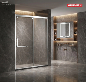 Porte coulissante double moderne en alliage d'aluminium, étanche, avec verre trempé transparent, pour <span class=keywords><strong>salle</strong></span> <span class=keywords><strong>de</strong></span> <span class=keywords><strong>bain</strong></span>, cabine <span class=keywords><strong>de</strong></span> douche - Product Image 1