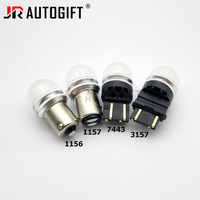 Ampoule de recul et de stationnement pour voiture S25 1156 BAU15S 1157 BAY15D T20 T25 3157 2016 18SMD, clignotant automatique 12V rouge sans polarité 7443
