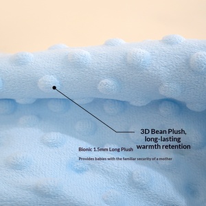 <span class=keywords><strong>Couverture</strong></span> de couchage pour bébé à double couche, chaude, en polaire à pois, extérieur en polaire <span class=keywords><strong>d</strong></span>'agneau, intérieur doux pour la peau, pour le sommeil nocturne des nouveau-nés - Product Image 4