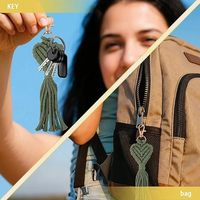 Handgeweven macrame hart sleutelhanger Boheemse kwast sleutelhanger vrouwen vriendinnen moeder verjaardag kerstcadeau sleutelhangers autosleutel tas charmes