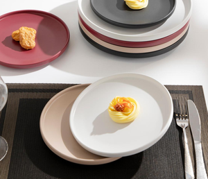 ชุดจานพอร์ซเลนเคลือบด้านแบบเป็นมิตรกับสิ่งแวดล้อมขายส่ง |   จานอาหารเย็นขนาด 10.5 นิ้ว พิมพ์โลโก้ได้ หลายสี สำหรับร้านอาหารและโรงแรม - Product Image 6