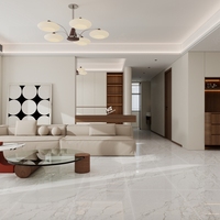 Carreaux de sol en porcelaine polie brillante effet marbre grand format 60x120 cm (1200x600mm) pour salon, luxe 24x48