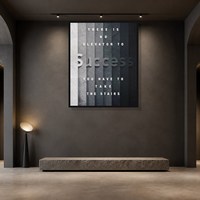 Affiche de motivation : Citations sur les escaliers du succès – Impression murale pour bureau, salle de formation, décoration contemporaine et inspirante