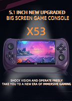 X53 5,1 pouces 800*480 Prise en charge de la livraison directe Console de jeu portable à grand écran Console de jeu rétro double avec 8 Go VS X12 PLUS X7 PLUS