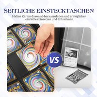 151 PU cuero TCG juego soporte de exhibición Kpop foto deportes cremallera anillo carpeta almacenamiento álbum Lorcana Trading Card Binder libro