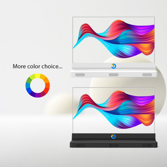 Transparent OLED Display 43% Transparency Self-Luminous AR Coating 30/55/77 Inch 4K  2.1 8ms Response 1 Year Warranty for