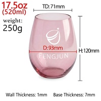 FENGJUN 17oz 2-en-1 Pot à bougie et gobelet à boire en verre dépoli ambre gris et noir mat, récipient vide pour sublimation, couleur personnalisable