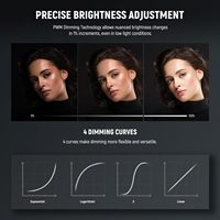 Lumière vidéo LED NEEWER FS150B, contrôle 2.4G/APP, 130W, bicolore COB, photographie silencieuse, 72000lux/1m, 2700K-6500K