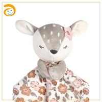 Doudou apaisant pour nouveau-né, couverture de sécurité pour bébé, peluche douce, jouet en peluche en forme de tête, cadeau pour la chambre d'enfant