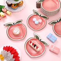 Assiettes en papier fantaisie sur le thème de la pêche à bordure en feuille d'or de 7 pouces jetables de haute qualité pour mariage