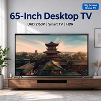 TV LED LCD Android Pintar 55 Inci dengan Kontrol Suara, Layar 4K UHD, dan Stand Meja untuk Hiburan Rumah dan Hotel