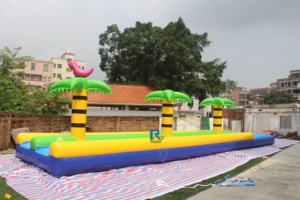 Lớp thương mại <span class=keywords><strong>Inflatable</strong></span> lướt nước trượt N trượt ngoài trời rừng chủ đề trượt trượt bơm hơi với hồ bơi - Product Image 2