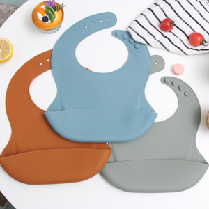 2025 Adjustable <b>Silicone</b> Baby <b>Bibs</b> BPA-Free Waterproof <b>Bibs</b> for Babies & Toddlers Soft & Durable Neutral Colors for Feeding - Product Image 6