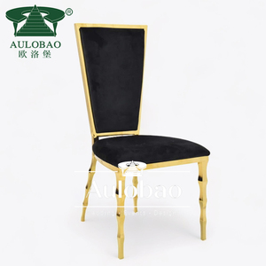 Chaise de mariage haut de gamme en acier inoxydable doré pour mariés, idéale pour hôtels et événements extérieurs - Product Image 6