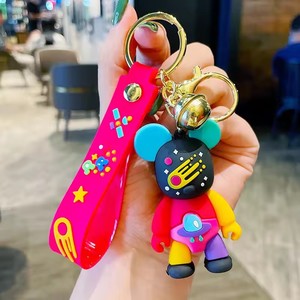 Dibujos animados divertido medio calavera cuerpo <span class=keywords><strong>Robot</strong></span> mecánico oso llavero algodón Punk Animal llavero para coche bolsa colgante juguetes de peluche - Product Image 5