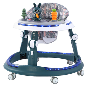Trotteur Bébé Réglable Avec Plateau Musical - Siège Pivotant 360° Et Roues Silencieuses - Pour 9 à 18 Mois Et Plus