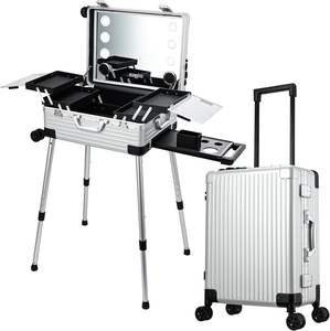 Estuche <span class=keywords><strong>de</strong></span> <span class=keywords><strong>maquillaje</strong></span> rodante con espejo <span class=keywords><strong>de</strong></span> luces Caja <span class=keywords><strong>de</strong></span> <span class=keywords><strong>maquillaje</strong></span> <span class=keywords><strong>profesional</strong></span> Estuche con carrito con espejo iluminado <span class=keywords><strong>de</strong></span> pantalla completa Altavoz Bluetooth - Product Image 1