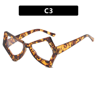 Lunettes à verres transparents avec monture œil de chat papillon Lunettes décoratives dégradées pour fêtes