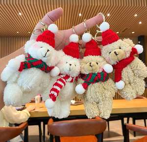 Llavero de Oso Pardo de la Suerte, Feliz Año Nuevo, Navidad, Peluche, Anillo para Llaves, Regalo de San Valentín, Cumpleaños, Colgantes para Bolsos - Product Image 1