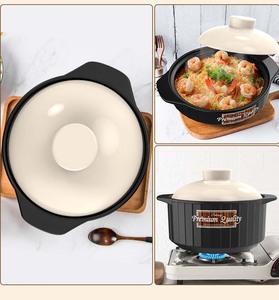 Batterie de <span class=keywords><strong>cuisine</strong></span> Marmites en céramique Casserole en porcelaine au lithium Ensemble de marmites pour la cuisson - Product Image 5