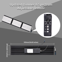 Lampe de culture LED à spectre complet 320W dimmable 0-10V avec amplificateurs UVA/UVB et rouge/rouge lointain pour le soutien de la floraison des plantes d'intérieur