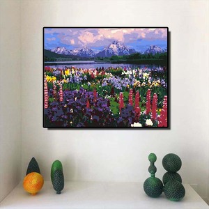 Pintura por Números Moderna, Paisaje Rectangular Enmarcado, Pintura Decorativa <span class=keywords><strong>para</strong></span> Interiores, Arte Mural <span class=keywords><strong>para</strong></span> Sala de Estar - Product Image 4