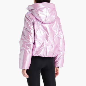 Vente en gros 2025 Offres Spéciales OEM conception logo personnalisé nouveau style manteau en duvet veste brillante femmes rembourré hiver doudounes - Product Image 3
