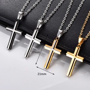 Collar con Colgante de Cruz de Doble Capa de Acero Inoxidable Estilo Punk para Hombre y Mujer, Cadena con Amuleto Religioso, Joyería Cristiana de Fe y Oración - Product Image 3