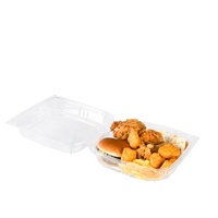 Transparent 9 pouces en plastique PET jetable Hamburger à emporter déjeuner conteneur boîtes alimentaires recyclables