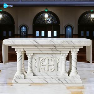 <span class=keywords><strong>Table</strong></span> d'autel en marbre naturel pour église catholique, utilisation en extérieur, design européen, durable - Product Image 5